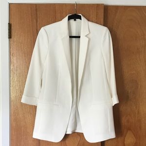Express Medium Bright Off White/ Ivory Blazer